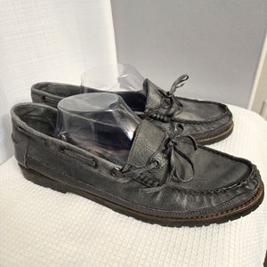 Barclay Leather Loafers Boat Shoe Eyelet Lace Slip On Casual Portugal